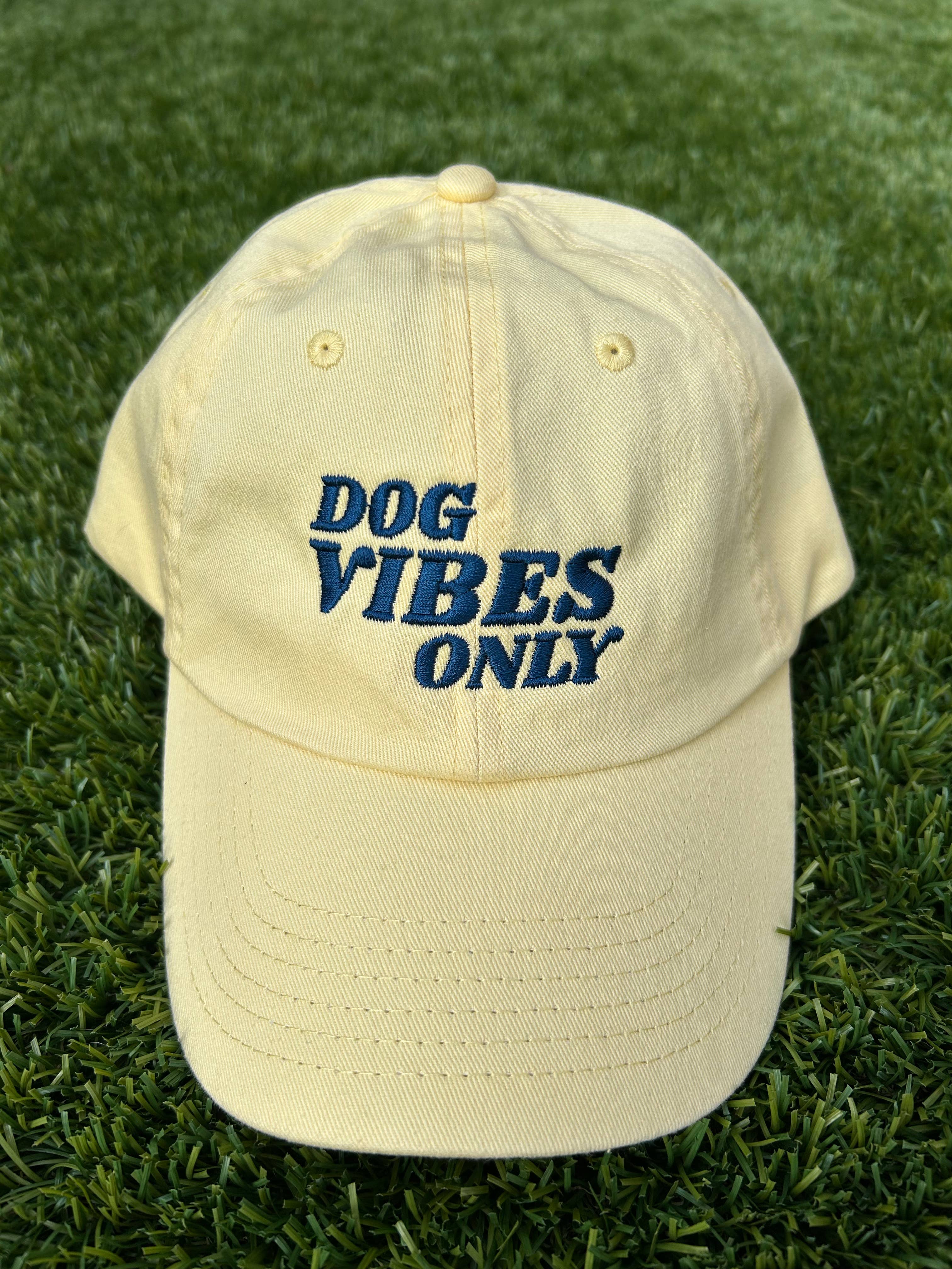 Dog Vibes Only Hat - Blue Stitch