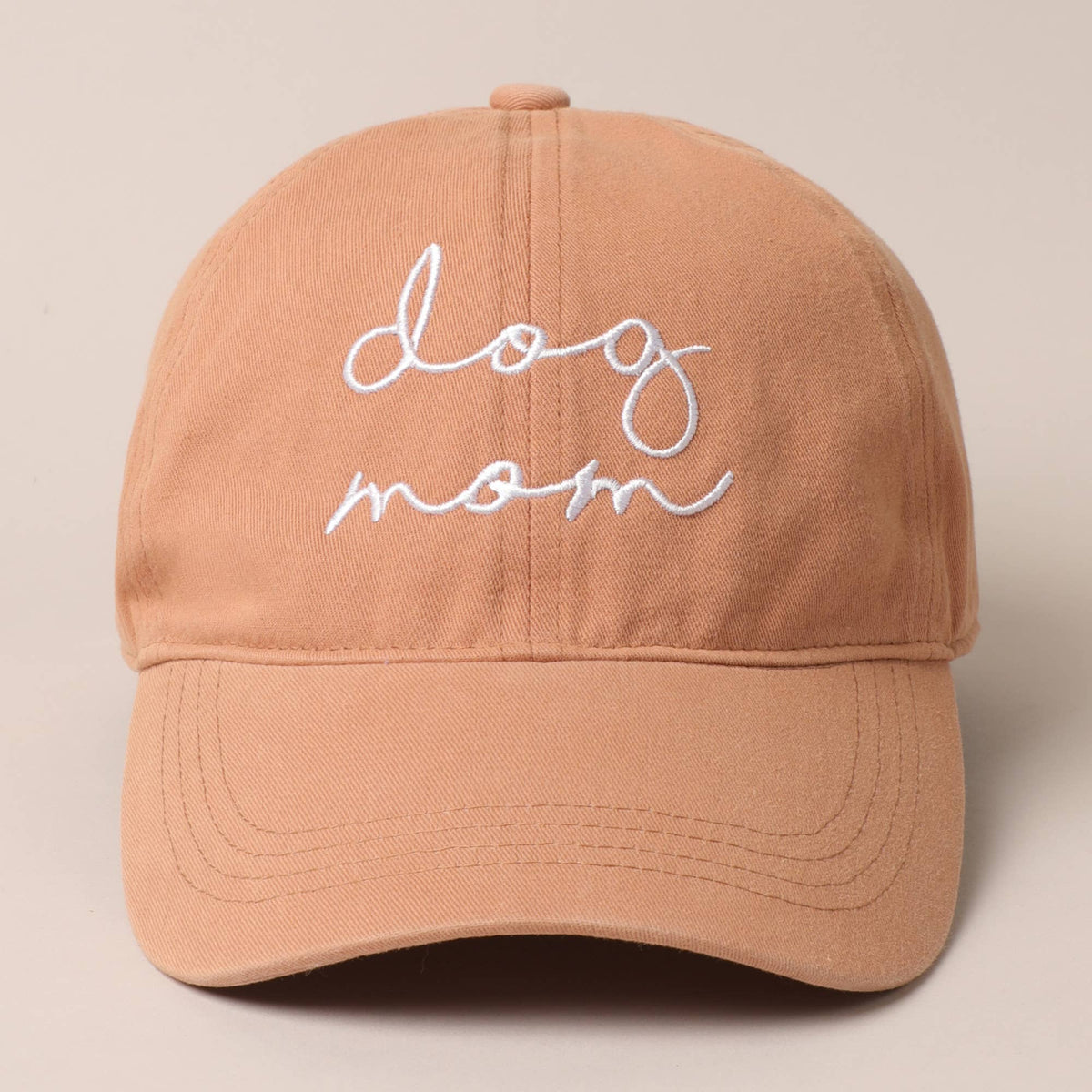 Dog Mom Lettering Embroidery Cap