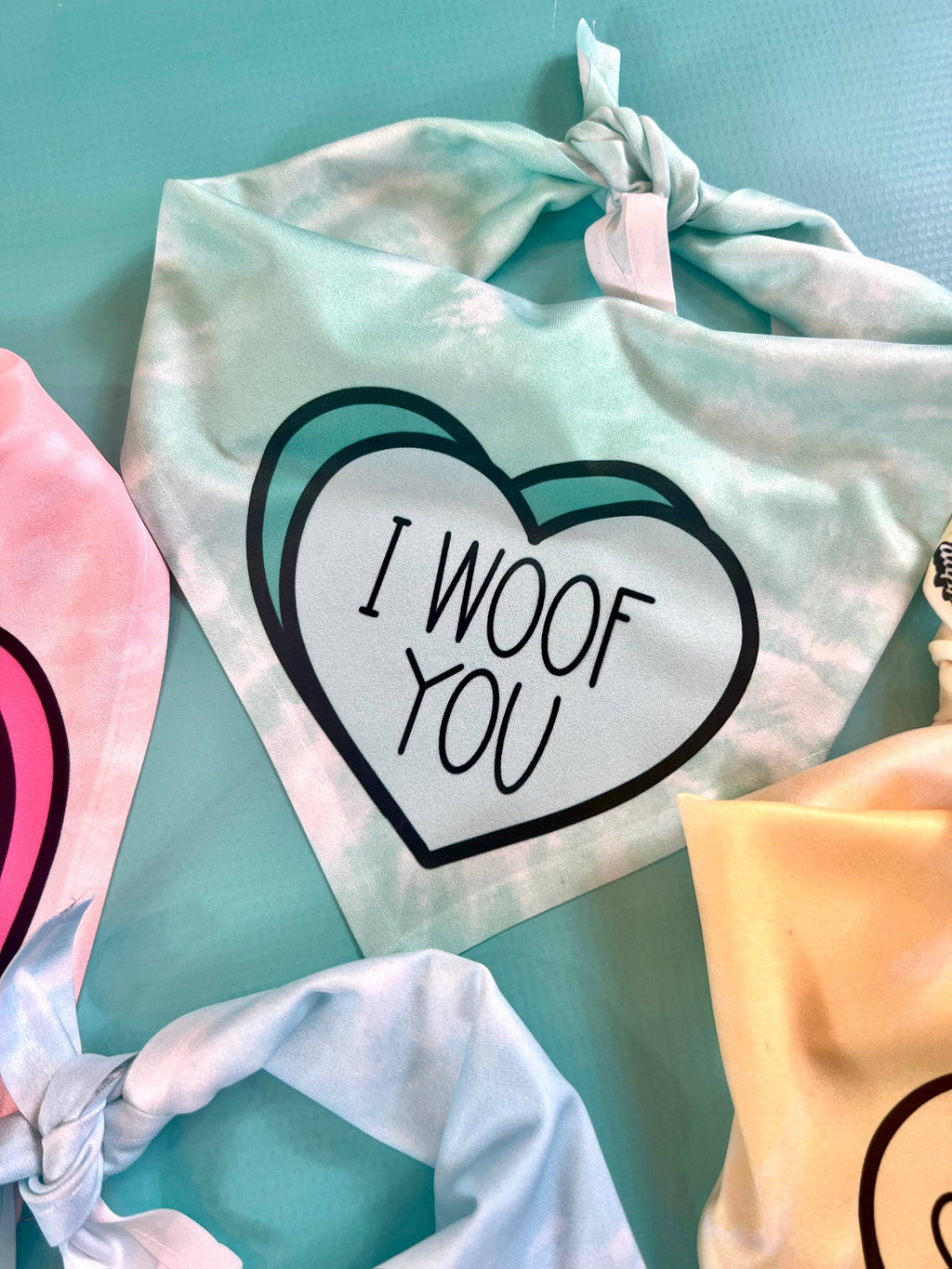 I Woof You | Convo Heart Dog Bandana